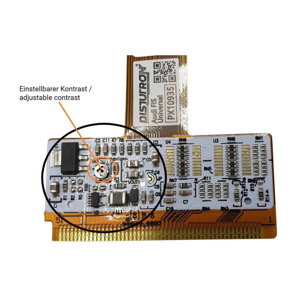 Elektronische Leiterplatte mit einstellbarem Kontrast für LCD FIS Premium Display Passat 3BG Tacho