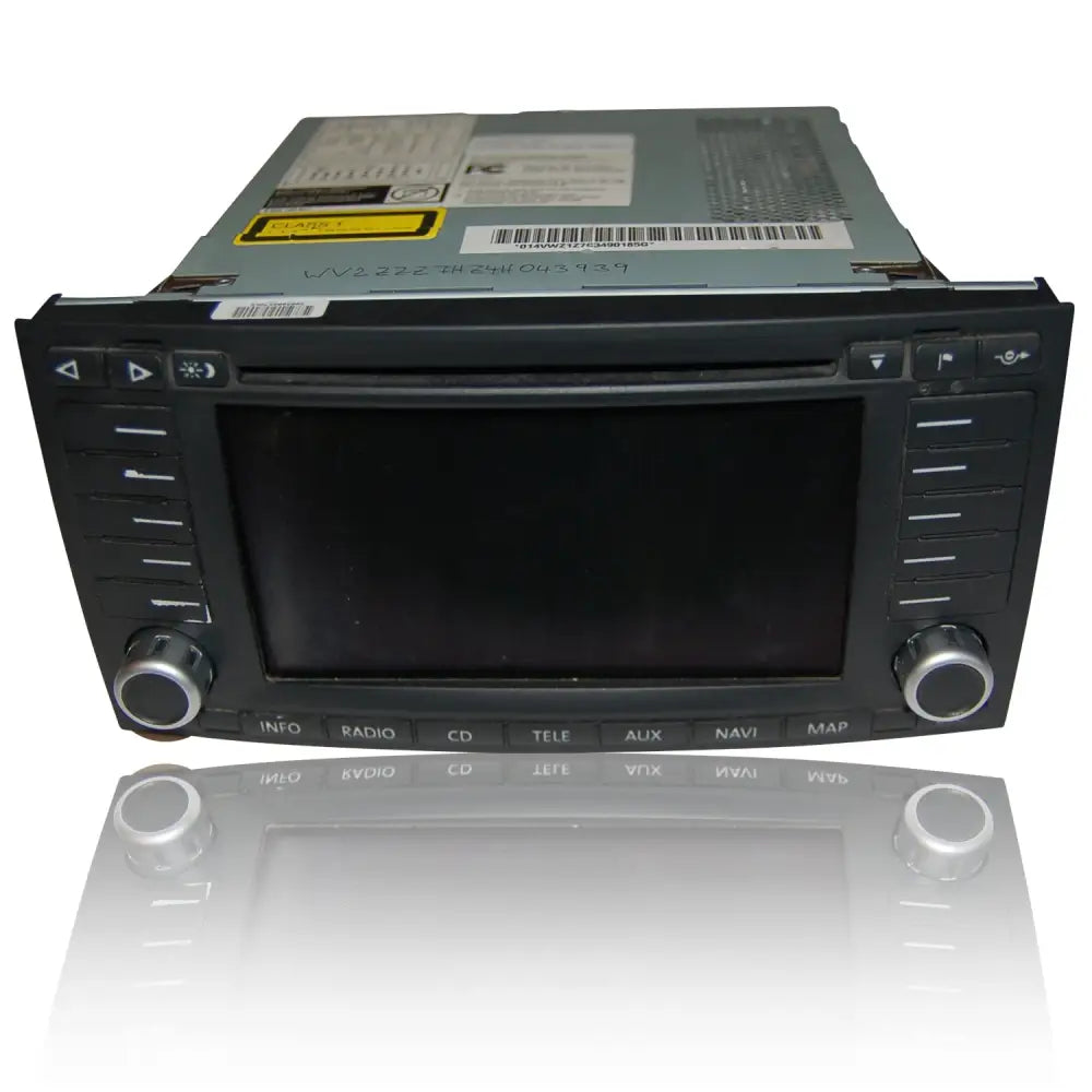 Schwarzes Autoradio mit Bildschirm für VW Touareg Navi RNS2 MFD2 Reparatur DVD Lesefehler